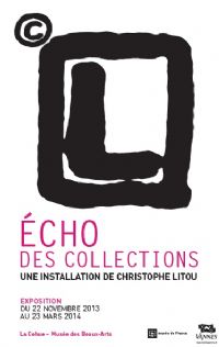 Exposition Echo des collections, une installation de l'artiste-plasticien Christophe Litou. Du 22 novembre 2013 au 23 mars 2014 à Vannes. Morbihan. 